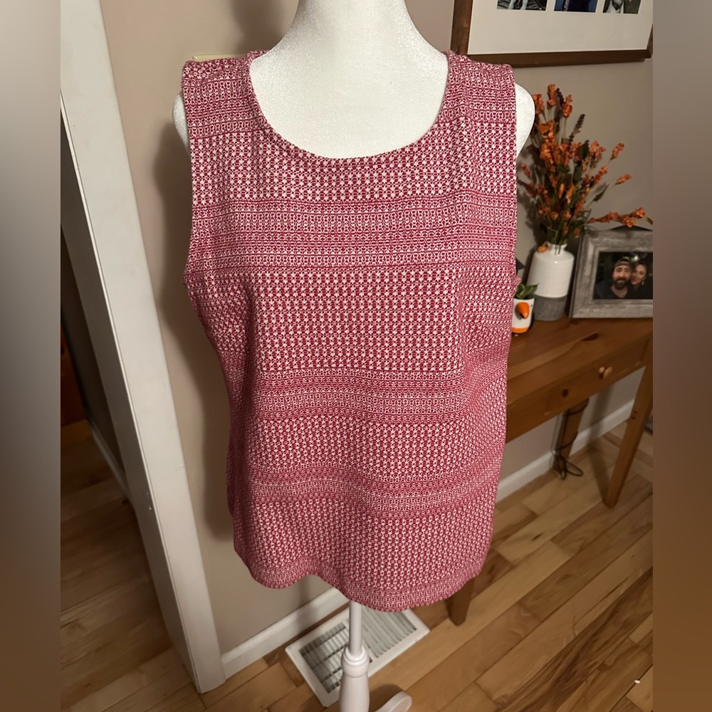 Banana Republic Red Patterned Tank Top